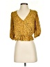 Sienna Sky 100% Polyester Yellow 3/4 Sleeve Blouse Size XS - photo 1