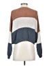 Debut Color Block Brown Blue Pullover Sweater Size S - photo 2