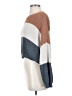 Debut Color Block Brown Blue Pullover Sweater Size S - photo 5