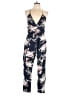 Assorted Brands Floral Blue Jumpsuit Size XL - photo 1