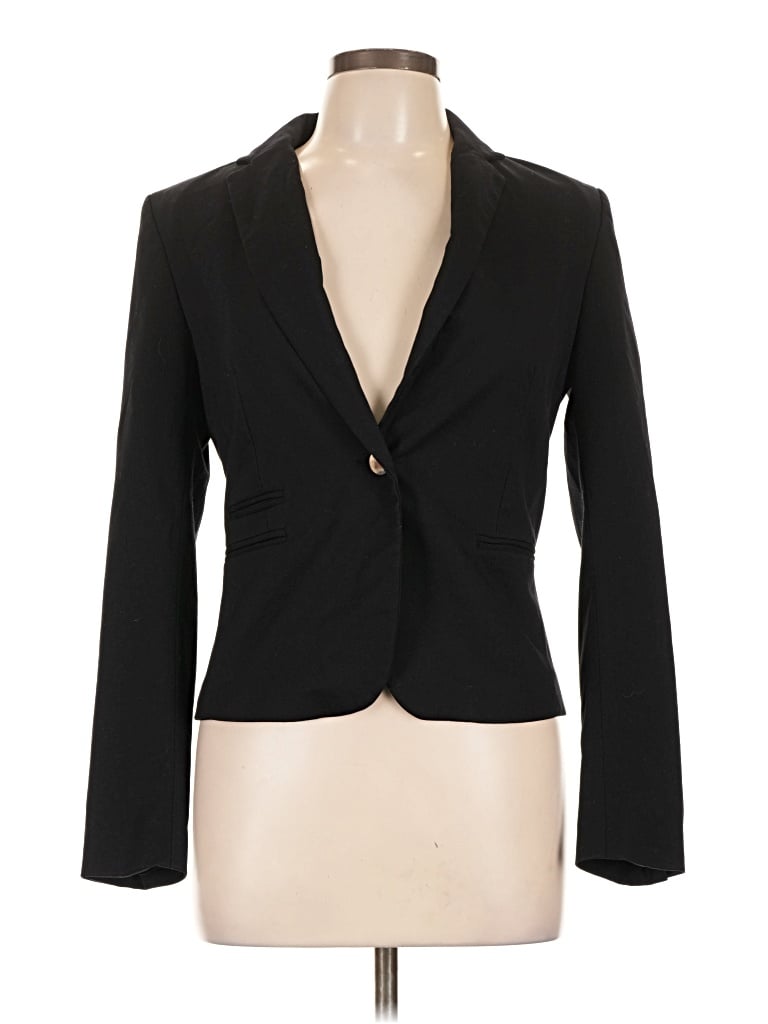 Pre-owned H&m Blazer Jacket In Black
