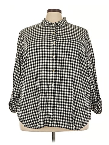Susan Graver 3/4 Sleeve Button-Down Shirt (view 1)