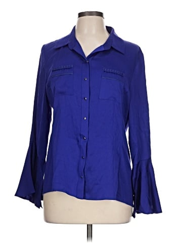 Elie Tahari Long Sleeve Silk Top (view 1)