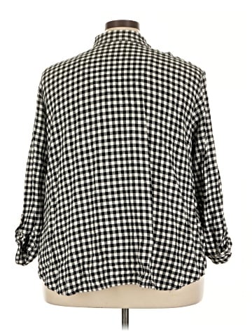 Susan Graver 3/4 Sleeve Button-Down Shirt (view 2)