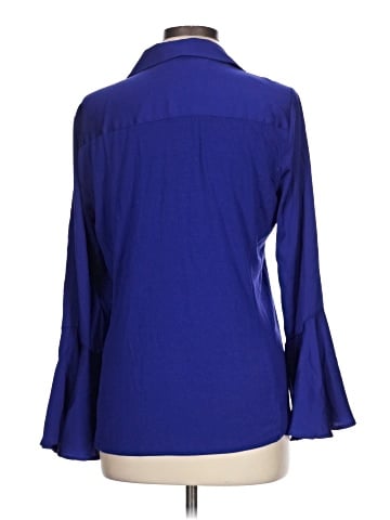 Elie Tahari Long Sleeve Silk Top (view 2)