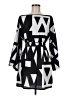 Shein Graphic Black Casual Dress Size 6 - photo 1