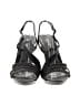 Silver Slipper Black Sandals Size 8 - photo 2