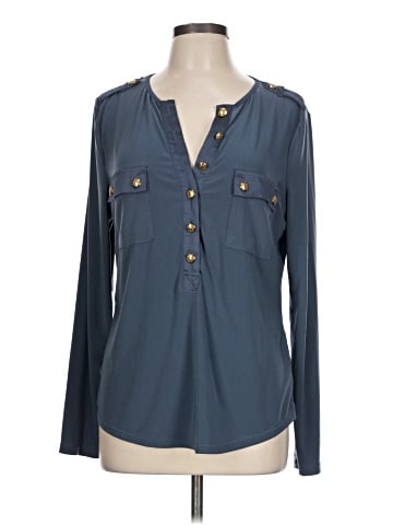 White House Black Market Long Sleeve Blouse (view 1)