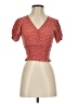 Paper Crane 100% Rayon Red Short Sleeve Top Size XS - photo 1