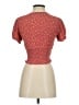 Paper Crane 100% Rayon Red Short Sleeve Top Size XS - photo 2