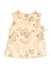 DKNY 100% Cotton Ivory Sleeveless Blouse Size 12 - 13 - photo 2