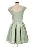 Geode Solid Green Cocktail Dress Size L - photo 2