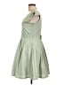 Geode Solid Green Cocktail Dress Size L - photo 5