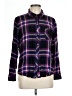 Rails 100% Rayon Plaid Purple Long Sleeve Button-Down Shirt Size L - photo 1