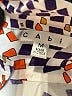 CAbi 100% Rayon Animal Print Orange 3/4 Sleeve Button-Down Shirt Size M - photo 7