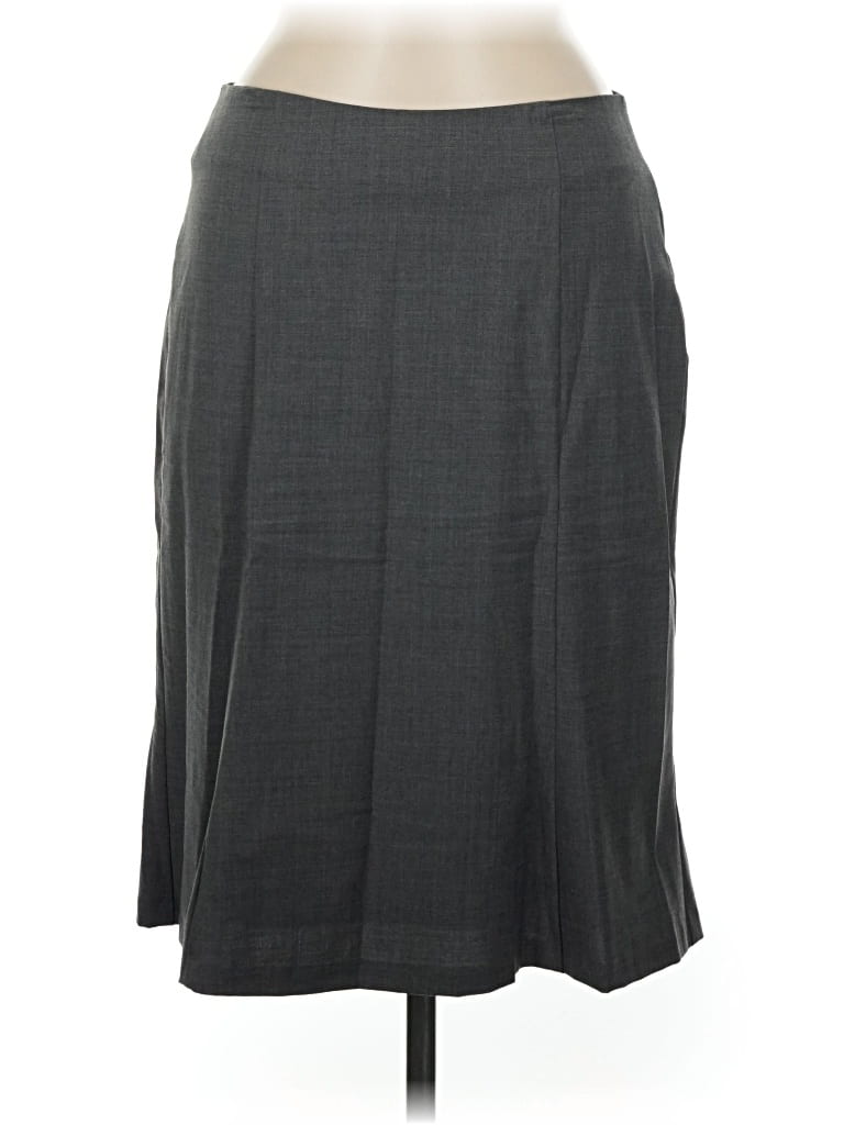 Pre-owned Talbots Wool Skirt In Gray