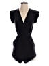 Babaton 100% Silk Solid Black Romper Size XXS - photo 1