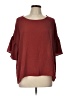 Impressions Burgundy 3/4 Sleeve Top Size L - photo 1