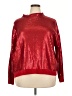 Cato 100% Acrylic Metallic Red Turtleneck Sweater Size 18 - photo 1
