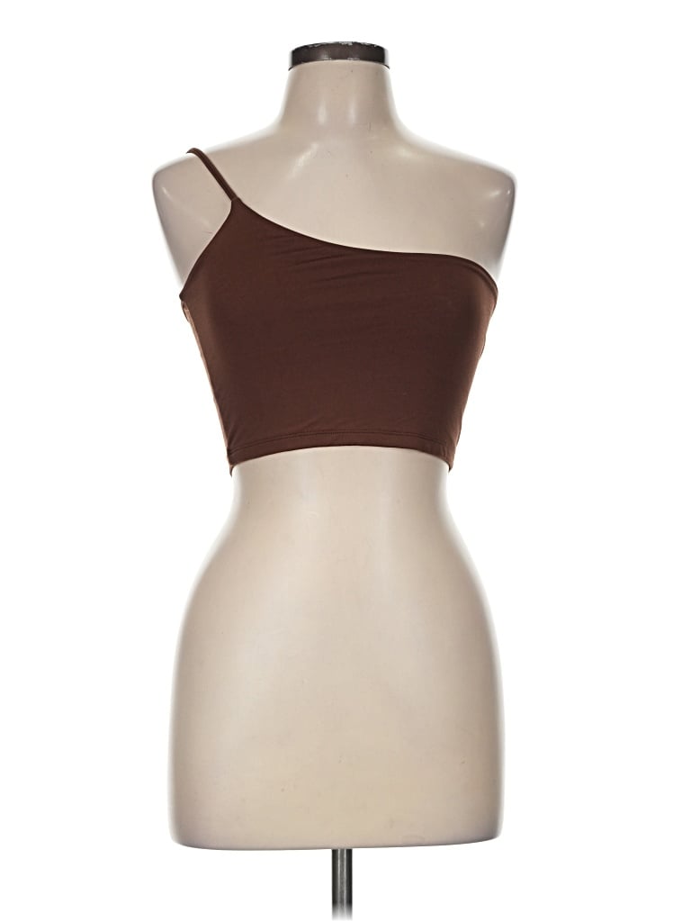 Pre-owned Bershka Sports Bra In Brown