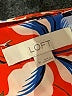Ann Taylor LOFT 100% Polyester Print Orange Long Sleeve Blouse Size M - photo 7