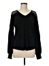 Adrianna Papell Black Long Sleeve Blouse Size M - photo 1