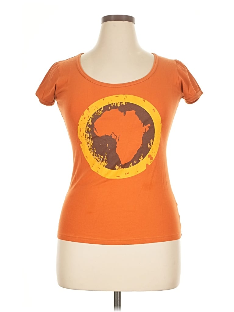 Pre-owned Assorted Brands Short Sleeve T-shirt In Orange
