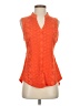 Tiny 100% Cotton Orange Sleeveless Blouse Size S - photo 1
