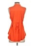 Tiny 100% Cotton Orange Sleeveless Blouse Size S - photo 2
