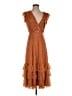 Mac Duggal 100% Polyester Brown Cocktail Dress Size 4 - photo 1