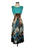 Assorted Brands Tropical Teal Casual Dress Size Sm - Med - photo 1