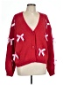 Luna Ivy 100% Polyester Red Cardigan Size L - photo 1
