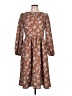 Unbranded 100% Polyester Paisley Brown Casual Dress Size L - photo 1