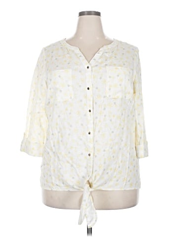 Coral Bay 3/4 Sleeve Button-Down Shirt (view 1)