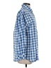 Unbranded Checkered-gingham Blue Long Sleeve Button-Down Shirt Size XS - photo 4