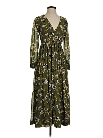 Madewell Cinch-Waist Tiered Midi Dress in Wildblooms (view 1)