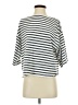 Gap Stripes Silver 3/4 Sleeve Top Size S - photo 1