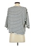 Gap Stripes Silver 3/4 Sleeve Top Size S - photo 2