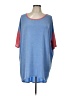 Lularoe Color Block Blue 3/4 Sleeve T-Shirt Size L - photo 1