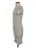 Dee Elly Solid Gray Casual Dress Size P (petite) - photo 5