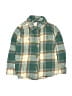 Tea 100% Cotton Plaid Green Long Sleeve Button-Down Shirt Size 18-24 mo - photo 1