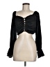 Blue B 100% Polyester Black Long Sleeve Blouse Size M - photo 1