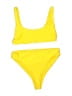Unbranded Solid Yellow Two Piece Swimsuit Size L (estimated) - photo 1