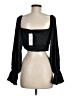 Blue B 100% Polyester Black Long Sleeve Blouse Size M - photo 2