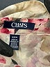 Chaps 100% Polyester Floral Ivory Long Sleeve Blouse Size M - photo 7