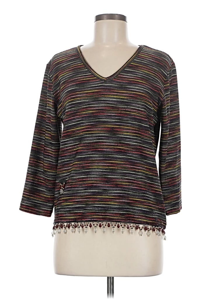 Pre-owned Chico's Design Pullover Sweater In Gray