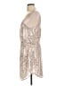Rebecca Taylor 100% Polyester Metallic Silver Cocktail Dress Size 10 - photo 5