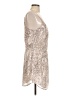 Rebecca Taylor 100% Polyester Metallic Silver Cocktail Dress Size 10 - photo 4