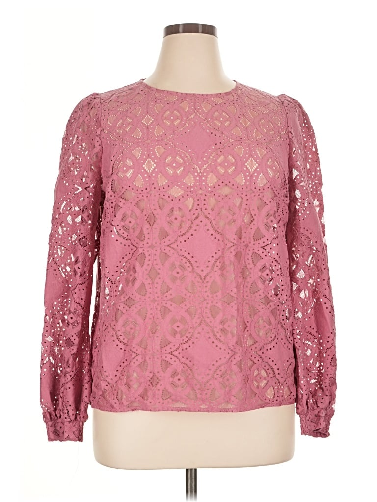 Boden Long Sleeve Blouse In Pink