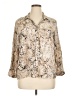 Tinsel 100% Rayon Animal Print Tan 3/4 Sleeve Blouse Size 1X - photo 1
